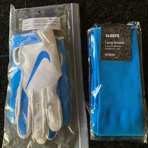 Football gloves/socks. New and never been worn.